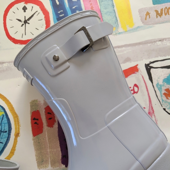 NEW Hunter Refined Short Rain Boots Glossy Gray 8 - Picture 3 of 8